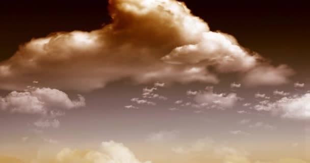 Animazione Silhouette Croce Cristiana Formata Nuvole Bianche Nuvole Che Muovono — Video Stock