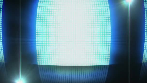 Animation Des Hüpfenden Blau Leuchtenden Lichts Eines Lautsprechers Bei Einem — Stockvideo