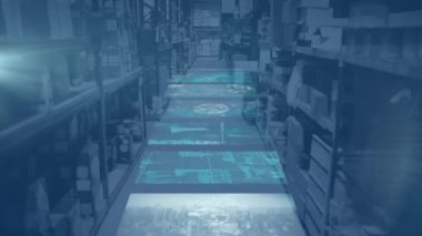 Bilgi işleme ve dijital bilginin animasyonu bilgisayar ekranları ağından geçerek arka plandaki depo üzerinden akıllı telefon kullanarak aktarılıyor.. 