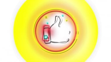 Çok sayıda alfa elementi. 4 Alfa Neon Simgesi Bölüm 1 'in animasyonu beyaz harflerle yazılmış çok renkli neon dijital başparmaklar yukarı, çal, düğme, kalp simgeleri beyaz arkaplanda yanıp sönüyor. 