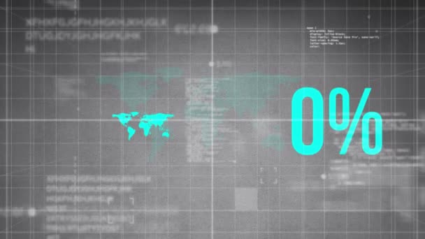 Animação Coronavírus Covid Espalhando Números Aumentando Mapa Mundo Com Processamento — Vídeo de Stock