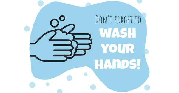 Digitale Illustration Des Händewaschens Mit Einer Schrift Pandemische Coronavirus Pandemie — Stockfoto