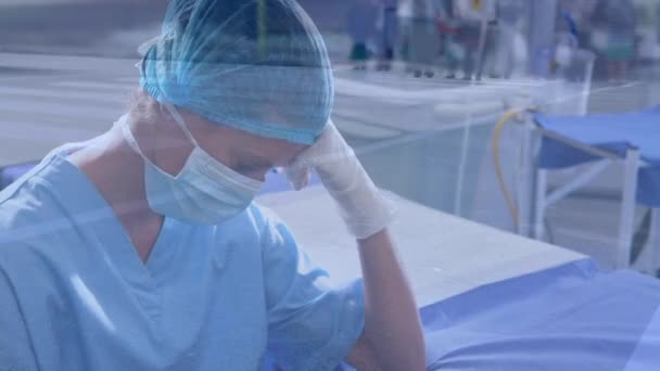 Animazione Medico Che Scuote Testa Prega Persone Movimento Veloce Che — Video Stock