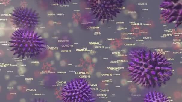 Animation Cellules Macro Covid Flottant Sur Des Icônes Cellules Covid — Video