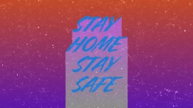 Renkli arkaplanda mavi ve mor harflerle yazılmış 