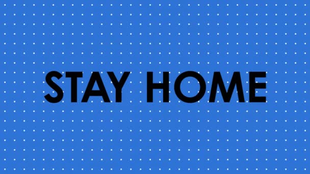 Анимация Слов Pandemic Stay Home Stay Safe Написанных Черным Белому — стоковое видео