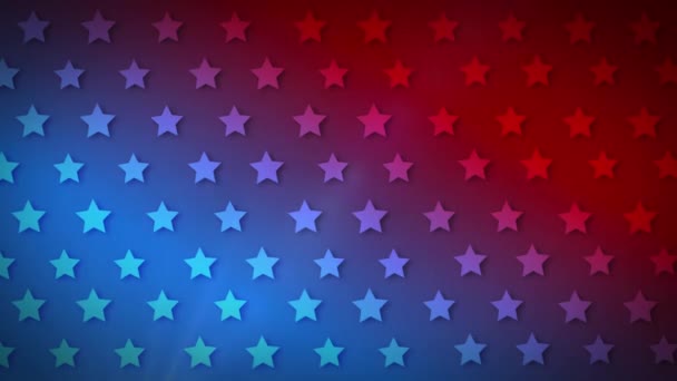 Yıldızlar Mavi Kırmızı Arka Planda Gaziler Günü Nün Animasyonları Amerika — Stok video