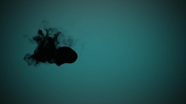 Animation Einer Schwarzen Rauchwolke Die Auf Grünem Hintergrund Erscheint Und — Stockvideo