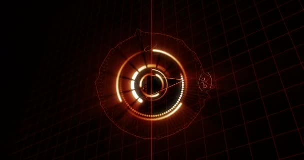 Animation de formes rondes et de formules mathématiques flottant sur fond noir. Coronavirus Covid-19 pandémie concept composite numérique .