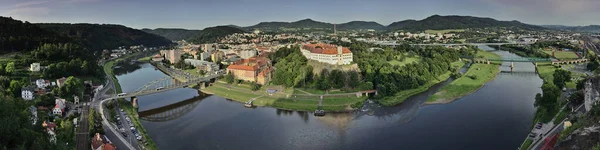 Decin Czech Republic June 2019 Panoramatic View Decin City Pastyrska — 스톡 사진