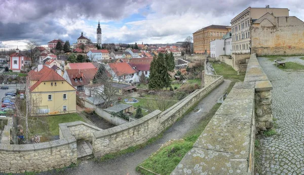 Litomerice Czech Republic March 2020 Historical Centre Old Town — Zdjęcie stockowe