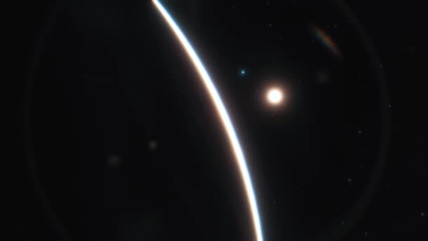 Increíble salida del sol sobre la vista de la tierra desde la animación 3D espacio — Vídeos de Stock