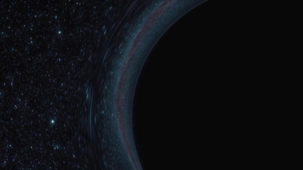 Animation of a black hole in space 3d animation — Stock Video