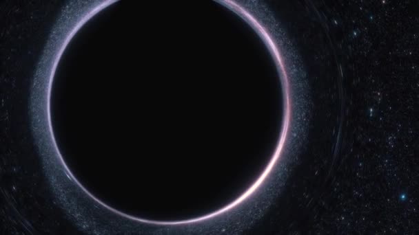 Animação de um buraco negro no espaço 3d animação — Vídeo de Stock