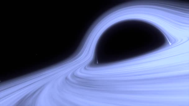 超大質量ブラックホールの降着のアニメーション — ストック動画