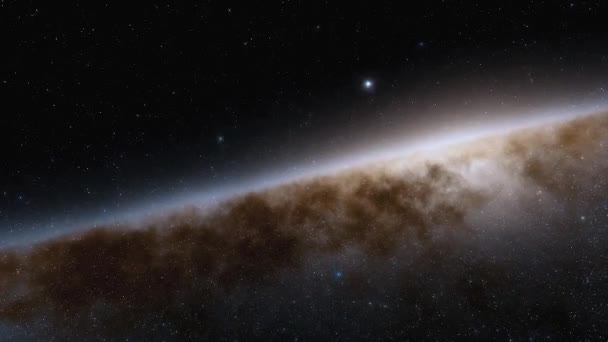Δισεκατομμύρια αστέρια στο γαλακτώδη γαλαξία τρόπο — Αρχείο Βίντεο