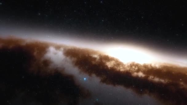 Samanyolu Galaksisinde milyarlarca yıldız — Stok video