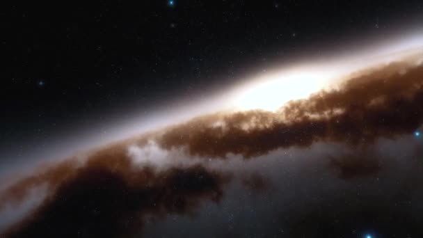 Миллиарды звёзд в галактике Млечный Путь — стоковое видео