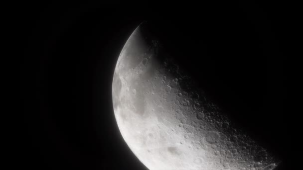 Filmische gedetailleerde 3d model van de maan — Stockvideo