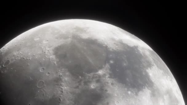 Modelo 3D detallado cinematográfico de la luna — Vídeo de stock