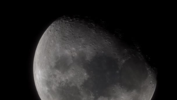 Modelo 3D detallado cinematográfico de la luna — Vídeo de stock