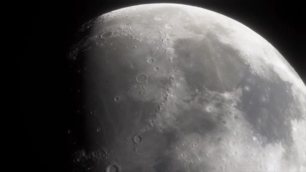 Cinematic szczegółowy model 3D księżyca — Wideo stockowe