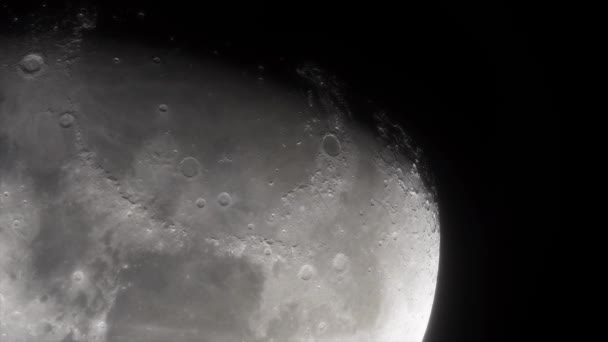 Modello 3d dettagliato cinematografico della luna — Video Stock