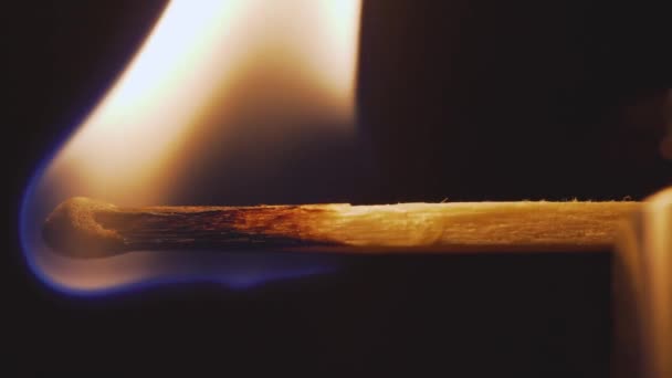 Jogo ingerindo queima extrema macro close-up — Vídeo de Stock