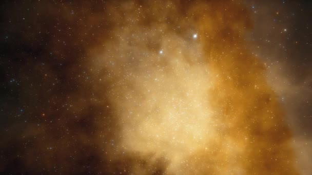 Nave espacial vuela a la velocidad de la luz a través de una animación galaxia 4k — Vídeos de Stock