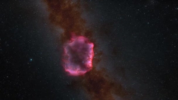 Διαστημόπλοιο πετά με την ταχύτητα του φωτός μέσα από ένα animation γαλαξίας 4k — Αρχείο Βίντεο