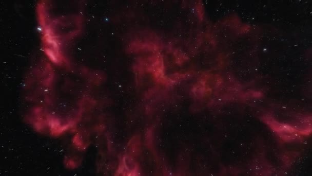 Astronave vola alla velocità della luce attraverso una galassia animazione 4k — Video Stock