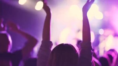 Bir DJ partisindeki kalabalığın görüntüsü.