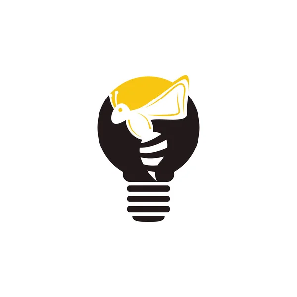 Diseño Inteligente Del Logotipo Del Vector Abeja Plantilla Logo Bee — Vector de stock