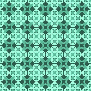 Vektör illüstrasyonu, yeşil renkli ve soyut dikişsiz geometrik desen için kullanılabilir. Vector illüstrasyon duvar kağıdı veya çerçeve için kullanılabilir Bir duvar asılı veya poster, seramik, arkaplan, desen dolguları, yüzey dokuları, tekstil için.