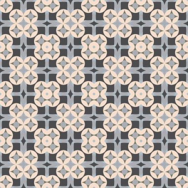 Geometrik elementlerin Art Deco Deseni. Benzersiz renk kombinasyonları olan soyut, pürüzsüz desenler. Vektör İllüstrasyonu. Yazdırma, Sunum, Tekstil Endüstrisi için Tasarım.