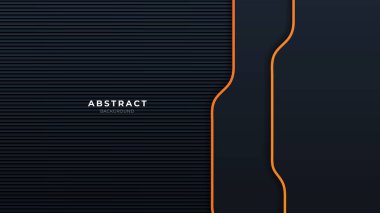 Modern şekilli soyut turuncu ve siyah arkaplan