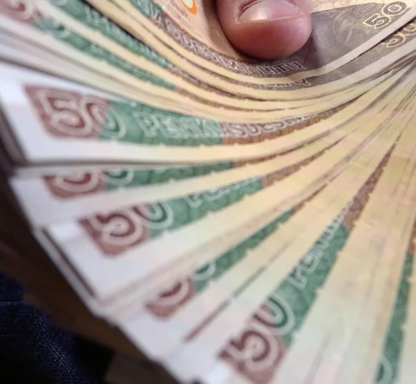 Litouwse Contant Geld Litas Omloop Voor Invoering Van Euro Contant — Stockfoto