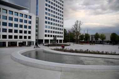 Kaunas 'ın merkezinde Birlik Meydanı 14. 05. 2020