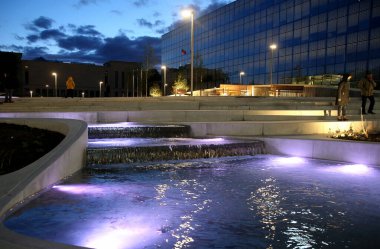 Kaunas 'ın merkezinde Birlik Meydanı 14. 05. 2020