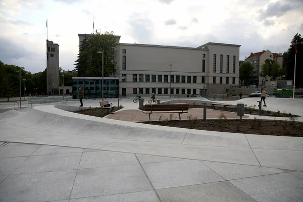 Praça Unidade Centro Kaunas 2020 — Fotografia de Stock