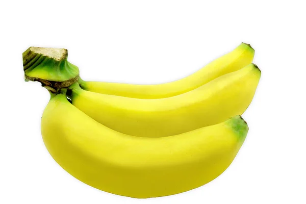 Plátanos Aislados Sobre Fondo Blanco Objeto Con Ruta Recorte — Foto de Stock