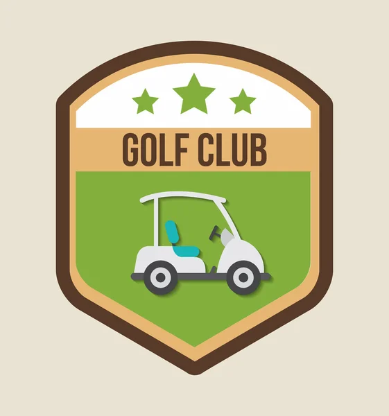 Carro de golfe design desportivo —  Vetores de Stock