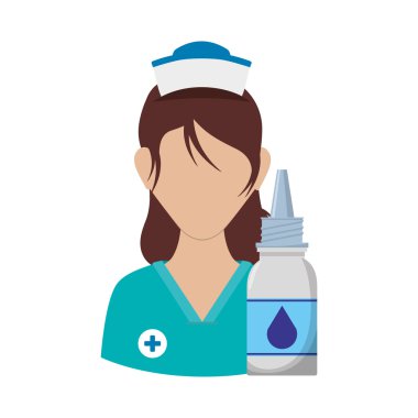 Üniformalı hemşire. Tıbbi bakım tasarımı