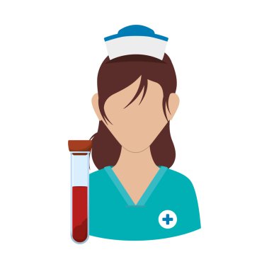 Üniformalı hemşire. Tıbbi bakım tasarımı