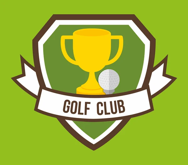 Balle de golf design sportif — Image vectorielle