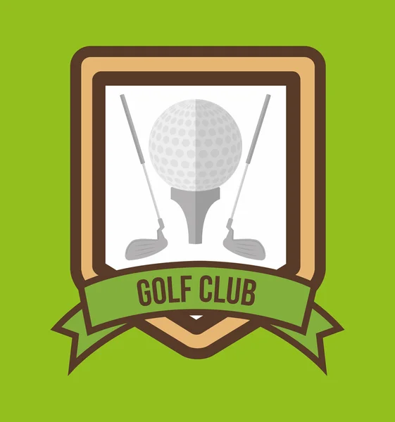 Bal- en club van golf sport design — Stockvector