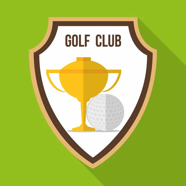Balle de golf design sportif — Image vectorielle