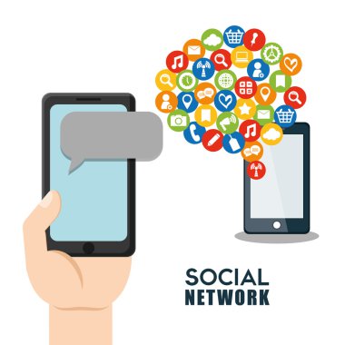 Sosyal ağ vektör tasarımı