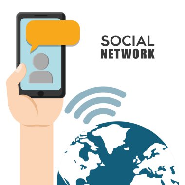 Sosyal ağ vektör tasarımı