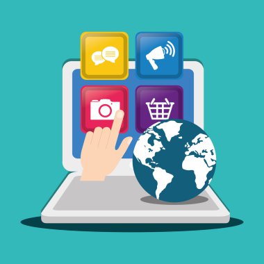 Sosyal ağ vektör tasarımı